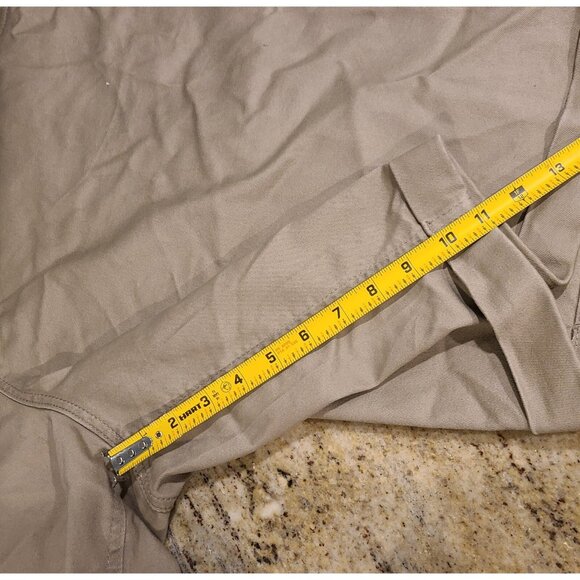 NWOT Woman Within Plus Size 34W Zip Up Tan Stretch Denim Modern Fit Shorts Cuff - Picture 4 of 12